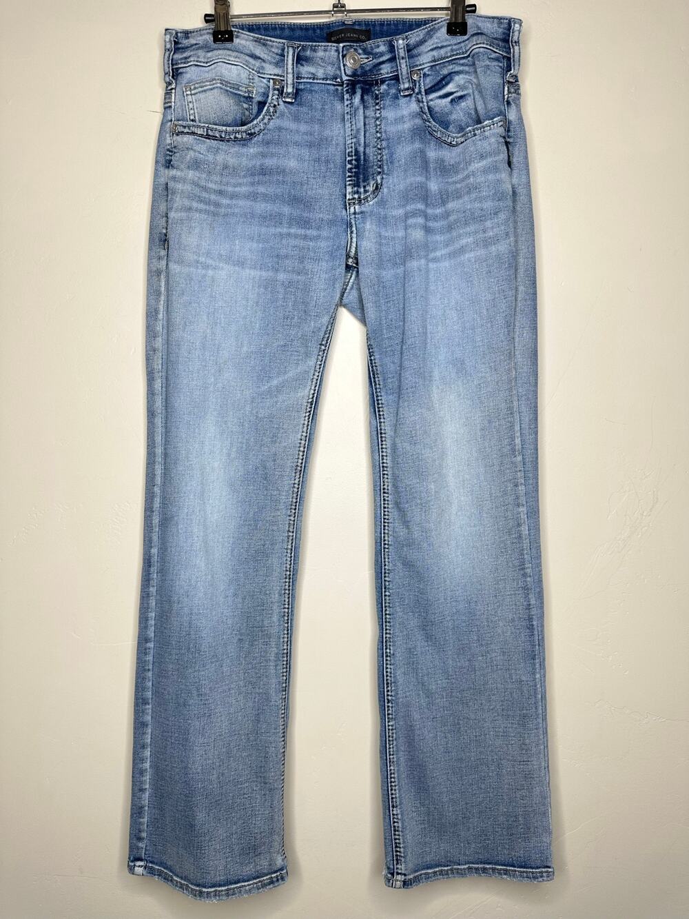 Silver Jeans Co. Jace Slim Bootcut Denim Jeans Light Medium Wash Mens Size 31x30